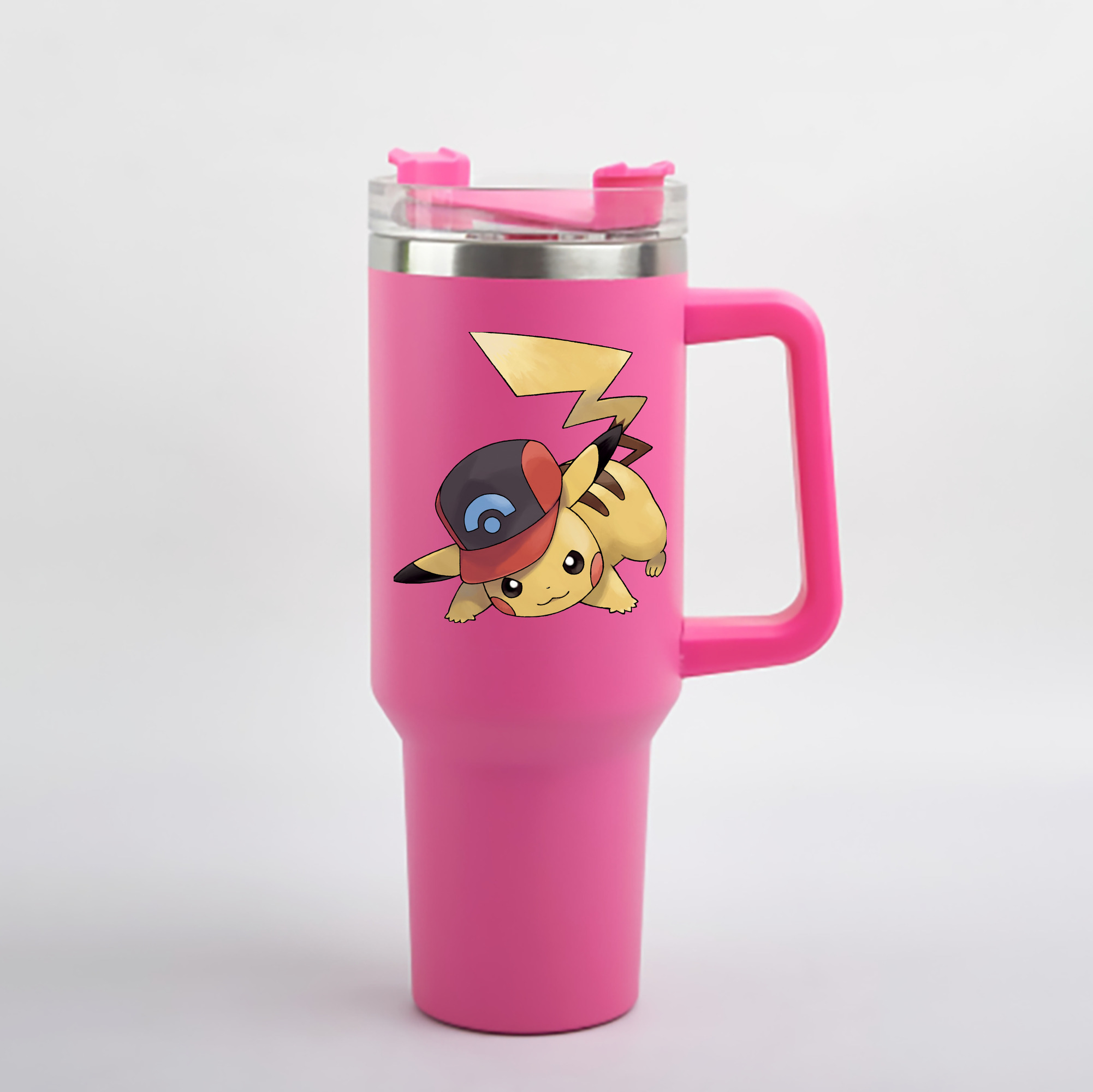 （画像用） ポケットモンスター Pokémon 1200mL車用タンブラー - クリスタルステッカー（プラスチックストロー付き）